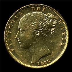 1852 Great Britain Gold Soverign Coin AU (COI-621)