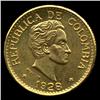 1928 Colombia 5 Pesos Gold Choice+ BU (COI-790)