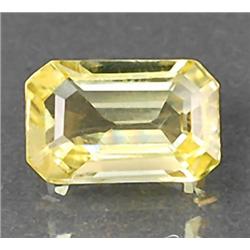 .30ct Emerald Cut Yellow Sapphire Ceylon Unheated RETAIL $1250 (GEM-0019)