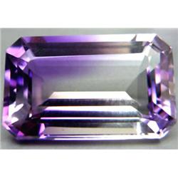 17.00ct. Top Emerald Cut Purple White Ametrine RETAIL $1525 (GEM-2755)