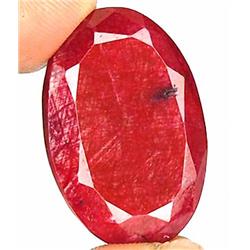 57 Cts Rare Huge Pigeon Blood Red Natural African Ruby RETAIL $4000 (GEM-2774)