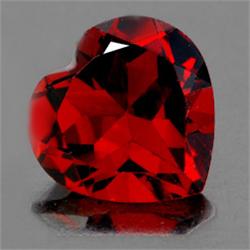 1.40ct. Very Firey Red Natural Garnet Heart GEM 7mm RETAIL $550 (GEM-5524)