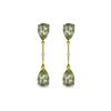 Image 1 : Genuine 6.01 ctw Green Amethyst & Diamond Earrings 14KT Yellow Gold - REF-42T4A