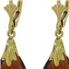 Image 1 : Genuine 6 ctw Garnet Earrings 14KT Yellow Gold - REF-27W8Y