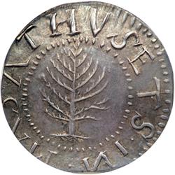 1652 Pine Tree Shilling Noe-5 Rarity-4 PCGS AU58