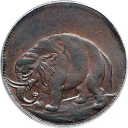 (1672) London Elephant Halfpenny on Tk Planchet Br-186