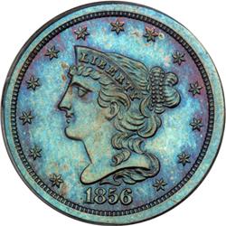 1856 Breen 1-C Rarity-4 Doubled T in CENT (Proof-Only)