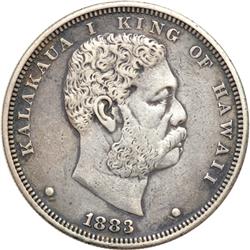 Hawaii. Dollar, 1883