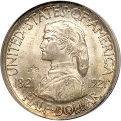 1921 Missouri 50C, 2 x 4 PCGS MS65