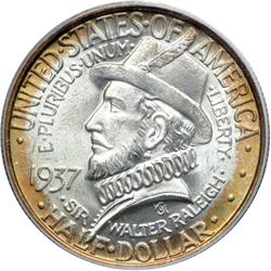 1937 Roanoke 50C PCGS MS67