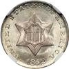 Image 1 : 1852 Silver 3C NGC MS66