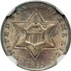 Image 1 : 1855 Silver 3C NGC MS65