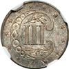 Image 2 : 1855 Silver 3C NGC MS65