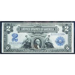 1899, $2 Silver Certificate. PCGS Currency About New 50