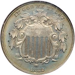 1882 Shield 5C NGC PF65