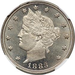 1883 Liberty 5C. Without CENTS NGC MS67