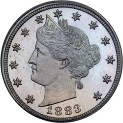 1883 Liberty 5C. Without CENTS