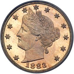 1883 Liberty 5C. Without CENTS PCGS Proof 65