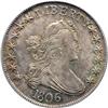 Image 1 : 1806 Bust 50C. Pointed 6, Stem PCGS MS62