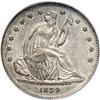 1839 Liberty Seated 50C. No Drapery PCGS AU58
