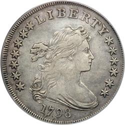 L1070 - 1798 Draped Bust $1 B-24, BB-124 PCGS EF40