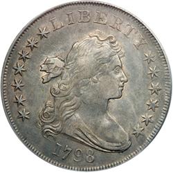 L1067 - 1798 Draped Bust $1 B-11, BB-111 PCGS XF40