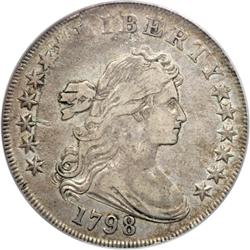 L1069 - 1798 Draped Bust $1 B-14, BB-122 PCGS EF45