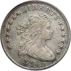 L1066 - 1798 Draped Bust $1 B-30, BB-116 PCGS EF40
