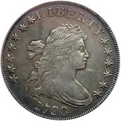 L1064 - 1798 Draped Bust $1 B-15, BB-112 PCGS AU50