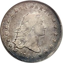 L1043 - 1795 Flowing Hair $1 B-9, BB-13 2 Leaves PCGS