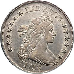1798 Draped Bust $1 B-25, BB-123 PCGS AU53