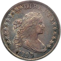 L1057 - 1797 Draped Bust $1 B3, BB-71 10X6 Stars PCGS