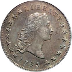 1795 B-1, BB-21. Rarity 2 2 Leaves PCGS AU53