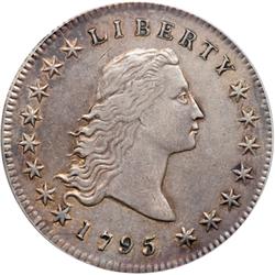 1795 Flowing Hair $1 B-1, BB-21 2 Leaves PCGS EF40
