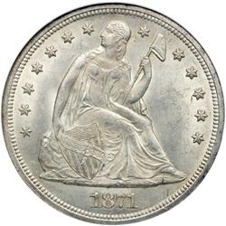 1871 Liberty Seated $1 NGC MS63