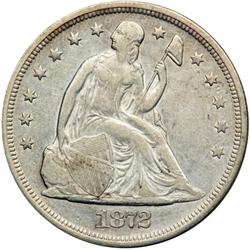 1872 Liberty Seated $1