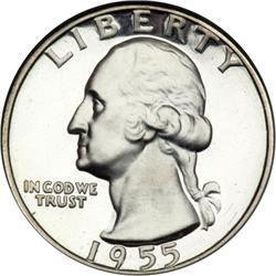 1955 Washington 25C NGC PF69* CAM