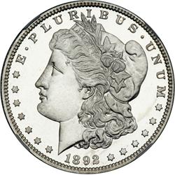 1892 Morgan $1 NGC PF67UCAM