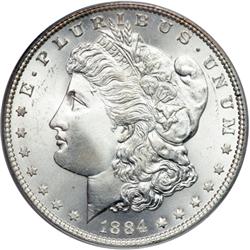 1884 Morgan $1 PCGS MS66