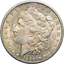 1890-CC Morgan Dollar AU58