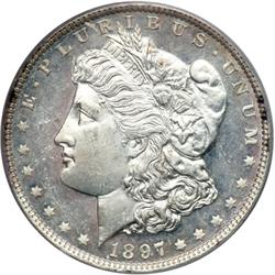 1897 Morgan $1 PCGS MS65 DMPL