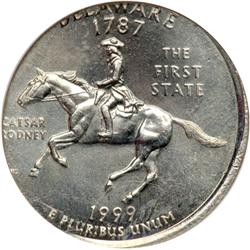 1999-D Delaware Washington Quarter Dollar NGC MS64