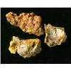 Image 1 : THREE SMALL SPECIMENS OF CRYSTALLINE GOLD