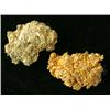 Image 1 : TWO SPECIMENS OF LEAFY AND CRYSTALLINE GOLD