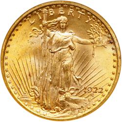 L1717 - 1922 $20 St. Gaudens NGC MS65
