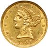 Image 1 : 1855-C $5 Liberty Reverse Die Break NGC MS60 Error