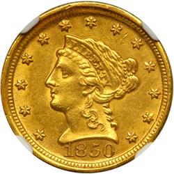 1850-D $2.50 Liberty NGC MS61