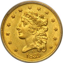 1839-O $2.50 Classic Head PCGS MS63