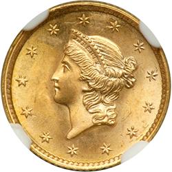 1852 $1 Gold Liberty NGC MS67