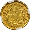 Image 2 : L1331 - 1853-C $1 Gold Liberty NGC MS63